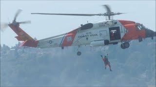 US Coast Guard helicopter rescue demonstration [upl. by Keelby]