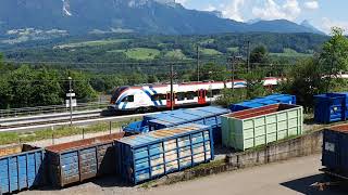 Léman Express sens Annecy La Roche sur Foron Arrivée en gare de Groisy aux alentours de 16H [upl. by Drida]