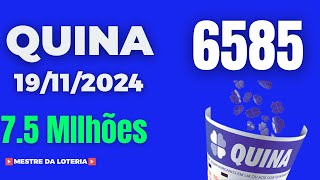 Resultado da Quina 6585 Quina de hoje 1811 [upl. by Euqinim316]