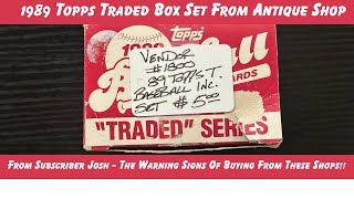 1989 Topps Traded Box Showing the warning signs of this box being tampered [upl. by Rainer430]