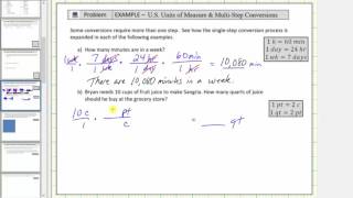 MultiStep Unit Conversions US Standard  Unit Fractions [upl. by Ikcin992]