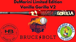 DeMarini Limited Edition Vanilla Gorilla V2 Slowpitch Softball Bat Review  Average Dudes Softball [upl. by Hcone920]