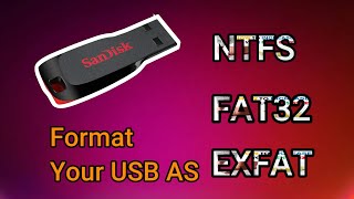 How To Format USB As NTFS  FAT32 And exFAT In 2021 [upl. by Adelina]