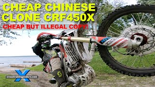 Chinese clone of the Honda CRF450X review cheap but an illegal copy 😢︱Cross Training Enduro [upl. by Hoffer]