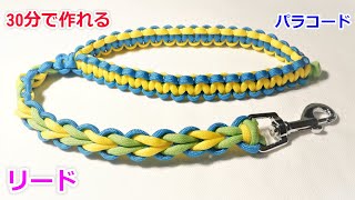 パラコードでリードの編み方！ラブラブ編み Paracord Dog Leash 6 Strand Heart [upl. by Bilak]