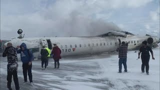 WATCH  Delta plane crashes at Toronto Pearson Airport [upl. by Gilligan]