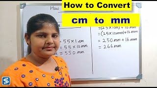 how to convert cm to mm  conversion of cm into mm  Centimeter into millimeter [upl. by Brunn]