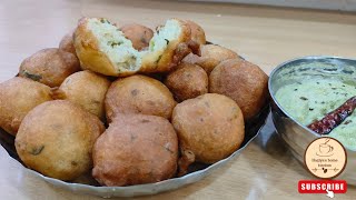 Street Style Mysore bonda recipe with spicy coconut chutney  tea time snack Mysore bajji [upl. by Deeyn]