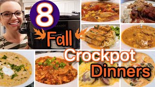 8 FALL CROCKPOT DINNERS  EASY SLOW COOKER MEALS  CROCKTOBER [upl. by Hughmanick]