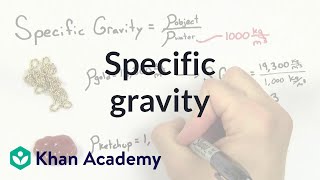 Specific gravity  Fluids  Physics  Khan Academy [upl. by Trenton]