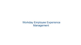 Workday Employee Experience Demo [upl. by Raseac]