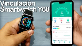 VINCULACIÓN de smartwatch Y68D20  TUTORIAL [upl. by Munson]