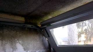 Garage door with less than zero headroom track is 5 inches below opening [upl. by Ennoira]