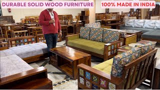 Durable Sheesham Wood Space Saving Furniture at Guaranteed Low Price Sofa Beds Dining Table Wardrobe [upl. by Boru]