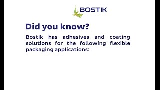 Rely on Bostik for Your Flexible Packaging [upl. by Aysa]