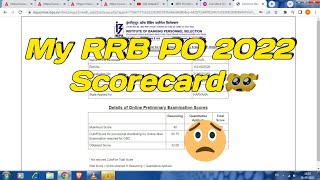 My RRB PO Scorecard 2022🥺  aap ye glti mt krna  RRB Clerk 2022 Scorecard rrbclerk rrb [upl. by Aonehc783]