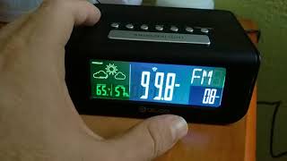 Digoo DGFR100 Smart wireless digital alarm clock weather forecast [upl. by Goldie]