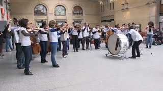 Flash Mob  Classical Orchestra Performance in Train Station🎵💃🏽 [upl. by Carbrey]