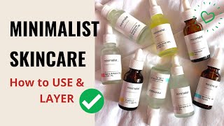 Minimalist Skincare Serums ✅ How to use  Arbutin Peptide Vitamin C Salicylic Acid Retinoid [upl. by Rinee]