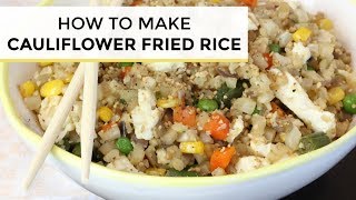 How To Make Cauliflower Fried Rice  Cauliflower Fried Rice Recipe [upl. by Layol]