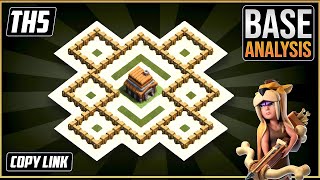 NEW Best TH5 HYBRIDTROPHY Base 2023 COC Town Hall 5 TH5 Trophy Base Design – Clash of Clans [upl. by Ilyssa866]