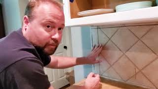 How To Remove A Tile Back Splash [upl. by Nylirehc]