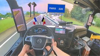 POV Girl Truck Driving 👧  BE  FR 🚚 Hensies de Moeschal Signal Monument [upl. by Anoblav]