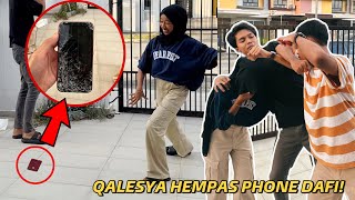 QALESYA BALAS PRANK ROSAKKAN PHONE DAFI [upl. by Ariada]