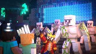 Warden Life Warden vs Iron Golem Army  Alex and Steve Legends Minecraft Animation Movie [upl. by Einnil]