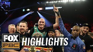 Tyson Fury TKOs Deontay Wilder for heavyweight title  FULL HIGHLIGHTS  PBC ON FOX [upl. by Allicerp58]