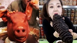 Really Bizarre Weird Food Mukbang  ASMR Compilation [upl. by Stubstad]