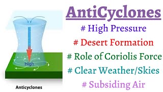 P13C10 What are AnticyclonesHow they formWhere they form Desert formation amp High pressure belts [upl. by Beverlie]