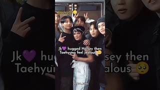 Jk💜 hugged Halsey then Taehyung feel jealous 🥺shorts btsshorts btsarmy bts ytshorts trending [upl. by Resay]