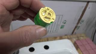 Price pfister kitchen faucet water leak replace the cartridge take the part with you to the store [upl. by Elias]