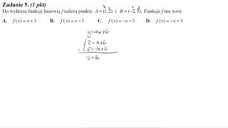 Do wykresu funkcji liniowej f należą punkty A12 i B−25 Funkcja f ma wzór [upl. by Adnelg489]