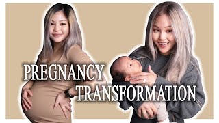 PREGNANCY TRANSFORMATION  WEEK 14 TO WEEK 36 BIRTH [upl. by Harrow212]