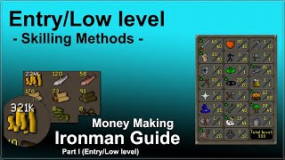 Low level Ironman Money Making Guide 5 early methods for low level accounts that train Stats OSRS [upl. by Gaiser244]