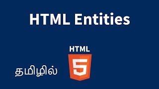 HTML Entities Explained in Tamil [upl. by Yevol]