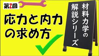 【第2回】応力と内力の求め方【おりびの材料力学解説シリーズ】 [upl. by Decato]