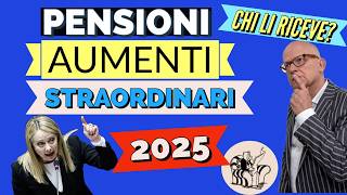 PENSIONI 👉 AUMENTI STRAORDINARI 2025 in Manovra❗️Chi li dovrebbe ricevere e chi ci rimette [upl. by Ardnatal999]