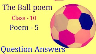 The ball poem question answers [upl. by Epifano]