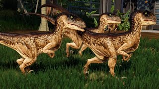 4 Deinonychus amp 4 Troodon Breakout amp Fight Jurassic World Evolution Mods 4K 60FPS [upl. by Kcirej]