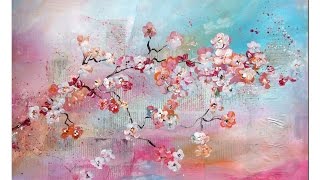 Tutorial Kirschblüten malen Anfänger Cherry Blossomsbeginners [upl. by Bartko492]