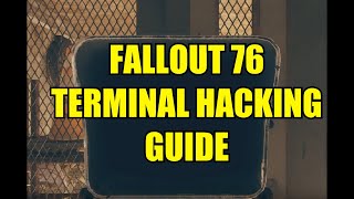 Fallout 76 Terminal Hacking Guide [upl. by Pagas]