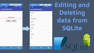 Editing and deleting data from an SQLite database Beginner Android Studio Example [upl. by Jessie]