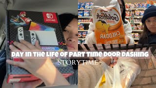 DAY IN THE LIFE OF Door Dashing  PLUS story time 🚗🥯 [upl. by Ellertal]