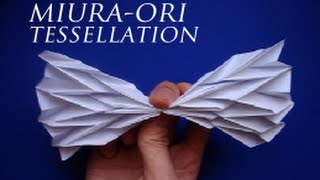 MiuraOri Origami Tessellation Tutorial [upl. by Barnebas256]