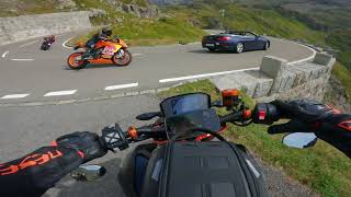 KTM 890 Duke R  Cloudy day at SustenPass  RAW [upl. by Siuluj]