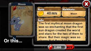 Dragon vale how to get the sun moon blue fire and rainbow dragon quickly [upl. by Leunamne888]