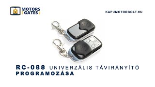 RC088 univerzális távirányító tanítás  Kapumotorbolthu [upl. by Caves103]